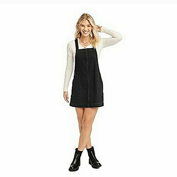 UNIVERSAL THREAD BLACK MINI DENIM SHIFT DRESS NWT SIZE XS - Picture 9 of 9